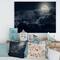 Designart - Cloudy Full Moon Night - Nautical & Coastal Canvas Wall Art Print